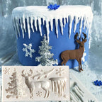 Christmas Deer Silicone Mold Snowflake Chocolate Candy Molds Cake Decorating Tools Kitchen Baking Moulds Christmas Theme Silicone Mold Snowflake Tree Deer Dessert Ice Cube Candy Chocolate Mold Stevvex
