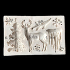 Christmas Deer Silicone Mold Snowflake Chocolate Candy Molds Cake Decorating Tools Kitchen Baking Moulds Christmas Theme Silicone Mold Snowflake Tree Deer Dessert Ice Cube Candy Chocolate Mold Stevvex