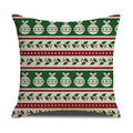 Christmas Green Stripe Pattern Cotton Linen Throw Pillow Christmas Stripe Pillow Cases Christmas Green Decorative Cushion Cover Cotton Linen Pillowcase Indoor Sofa Decorations Home Sofa Decorative Pillowcase 45X45CM Stevvex