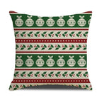 Christmas Green Stripe Pattern Cotton Linen Throw Pillow Christmas Stripe Pillow Cases Christmas Green Decorative Cushion Cover Cotton Linen Pillowcase Indoor Sofa Decorations Home Sofa Decorative Pillowcase 45X45CM Stevvex