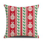 Christmas Green Stripe Pattern Cotton Linen Throw Pillow Christmas Stripe Pillow Cases Christmas Green Decorative Cushion Cover Cotton Linen Pillowcase Indoor Sofa Decorations Home Sofa Decorative Pillowcase 45X45CM Stevvex