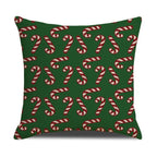 Christmas Green Stripe Pattern Cotton Linen Throw Pillow Christmas Stripe Pillow Cases Christmas Green Decorative Cushion Cover Cotton Linen Pillowcase Indoor Sofa Decorations Home Sofa Decorative Pillowcase 45X45CM Stevvex