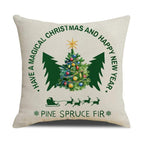 Christmas Green Stripe Pattern Cotton Linen Throw Pillow Christmas Stripe Pillow Cases Christmas Green Decorative Cushion Cover Cotton Linen Pillowcase Indoor Sofa Decorations Home Sofa Decorative Pillowcase 45X45CM Stevvex