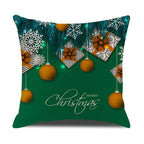 Christmas Green Stripe Pattern Cotton Linen Throw Pillow Christmas Stripe Pillow Cases Christmas Green Decorative Cushion Cover Cotton Linen Pillowcase Indoor Sofa Decorations Home Sofa Decorative Pillowcase 45X45CM Stevvex