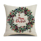 Christmas Green Stripe Pattern Cotton Linen Throw Pillow Christmas Stripe Pillow Cases Christmas Green Decorative Cushion Cover Cotton Linen Pillowcase Indoor Sofa Decorations Home Sofa Decorative Pillowcase 45X45CM Stevvex