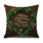 Christmas Green Stripe Pattern Cotton Linen Throw Pillow Christmas Stripe Pillow Cases Christmas Green Decorative Cushion Cover Cotton Linen Pillowcase Indoor Sofa Decorations Home Sofa Decorative Pillowcase 45X45CM Stevvex