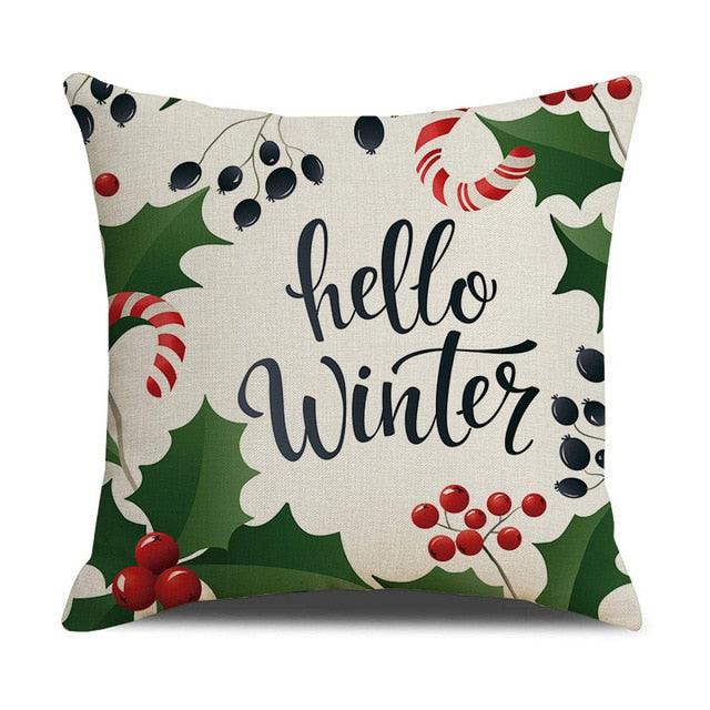 Christmas Green Stripe Pattern Cotton Linen Throw Pillow Christmas Stripe Pillow Cases Christmas Green Decorative Cushion Cover Cotton Linen Pillowcase Indoor Sofa Decorations Home Sofa Decorative Pillowcase 45X45CM Stevvex