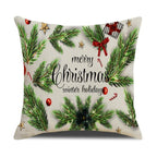 Christmas Green Stripe Pattern Cotton Linen Throw Pillow Christmas Stripe Pillow Cases Christmas Green Decorative Cushion Cover Cotton Linen Pillowcase Indoor Sofa Decorations Home Sofa Decorative Pillowcase 45X45CM Stevvex