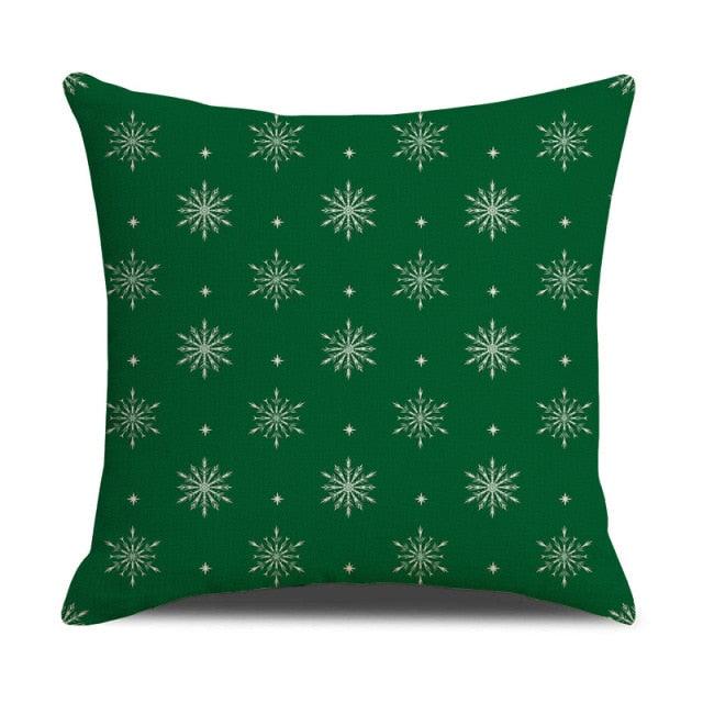 Christmas Green Stripe Pattern Cotton Linen Throw Pillow Christmas Stripe Pillow Cases Christmas Green Decorative Cushion Cover Cotton Linen Pillowcase Indoor Sofa Decorations Home Sofa Decorative Pillowcase 45X45CM Stevvex