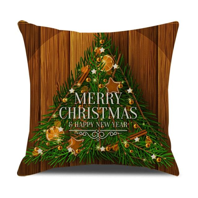 Christmas Green Stripe Pattern Cotton Linen Throw Pillow Christmas Stripe Pillow Cases Christmas Green Decorative Cushion Cover Cotton Linen Pillowcase Indoor Sofa Decorations Home Sofa Decorative Pillowcase 45X45CM Stevvex