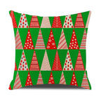 Christmas Green Stripe Pattern Cotton Linen Throw Pillow Christmas Stripe Pillow Cases Christmas Green Decorative Cushion Cover Cotton Linen Pillowcase Indoor Sofa Decorations Home Sofa Decorative Pillowcase 45X45CM Stevvex