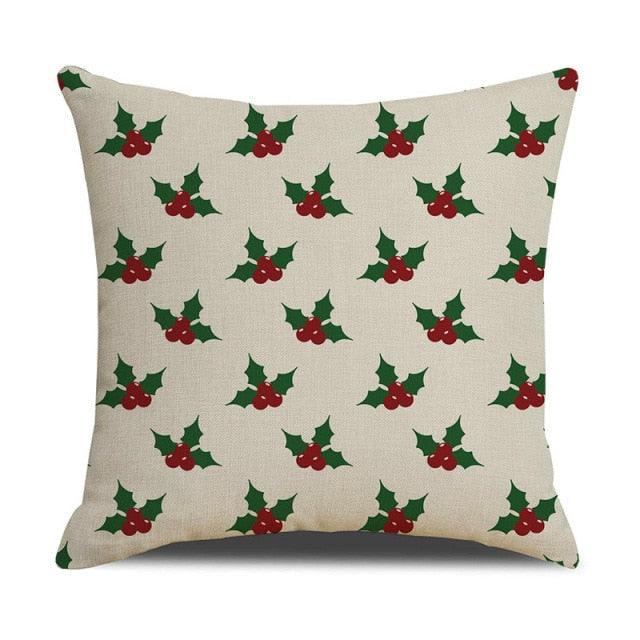 Christmas Green Stripe Pattern Cotton Linen Throw Pillow Christmas Stripe Pillow Cases Christmas Green Decorative Cushion Cover Cotton Linen Pillowcase Indoor Sofa Decorations Home Sofa Decorative Pillowcase 45X45CM Stevvex
