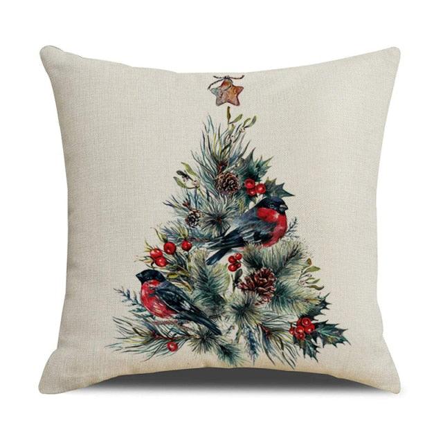 Christmas Green Stripe Pattern Cotton Linen Throw Pillow Christmas Stripe Pillow Cases Christmas Green Decorative Cushion Cover Cotton Linen Pillowcase Indoor Sofa Decorations Home Sofa Decorative Pillowcase 45X45CM Stevvex