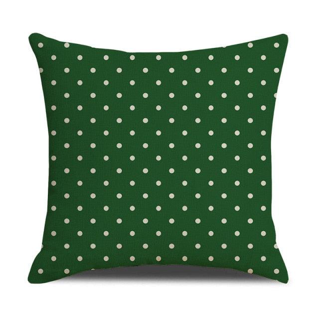 Christmas Green Stripe Pattern Cotton Linen Throw Pillow Christmas Stripe Pillow Cases Christmas Green Decorative Cushion Cover Cotton Linen Pillowcase Indoor Sofa Decorations Home Sofa Decorative Pillowcase 45X45CM Stevvex