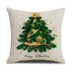 Christmas Green Stripe Pattern Cotton Linen Throw Pillow Christmas Stripe Pillow Cases Christmas Green Decorative Cushion Cover Cotton Linen Pillowcase Indoor Sofa Decorations Home Sofa Decorative Pillowcase 45X45CM Stevvex