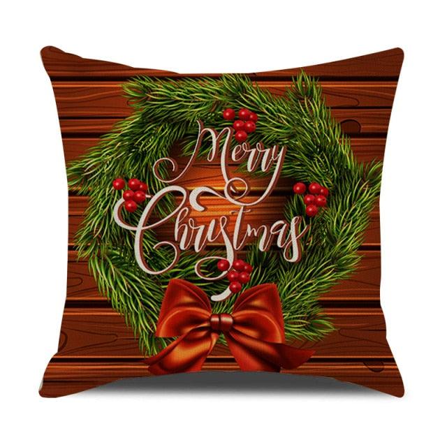 Christmas Green Stripe Pattern Cotton Linen Throw Pillow Christmas Stripe Pillow Cases Christmas Green Decorative Cushion Cover Cotton Linen Pillowcase Indoor Sofa Decorations Home Sofa Decorative Pillowcase 45X45CM Stevvex