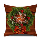 Christmas Green Stripe Pattern Cotton Linen Throw Pillow Christmas Stripe Pillow Cases Christmas Green Decorative Cushion Cover Cotton Linen Pillowcase Indoor Sofa Decorations Home Sofa Decorative Pillowcase 45X45CM Stevvex