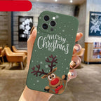 Christmas Pattern Design Red Silicone Phone Cover Anti-Scratch Soft Slim Bumper Shockproof Protective Case Shockproof Phone Case For iPhone 13 14 Pro Max Merry Christmas Candy Silicone Bumper Cover Stevvex