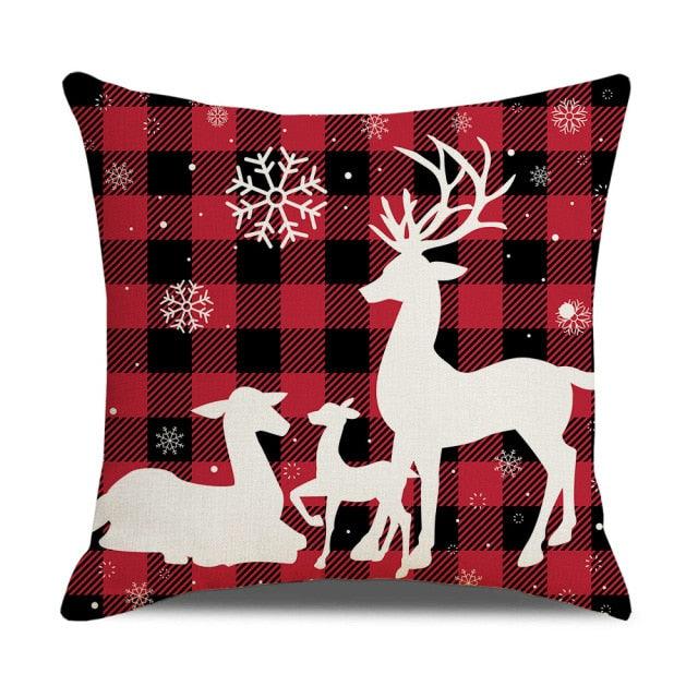 Christmas Pillow Covers Xmas Decorative Christmas Pillow Covers Christmas Decor Pillow Cases Retro Beautiful Cushion Cover Throw Pillowcase Winter Holiday Cushion Case For Home Decor 45x45CM Stevvex