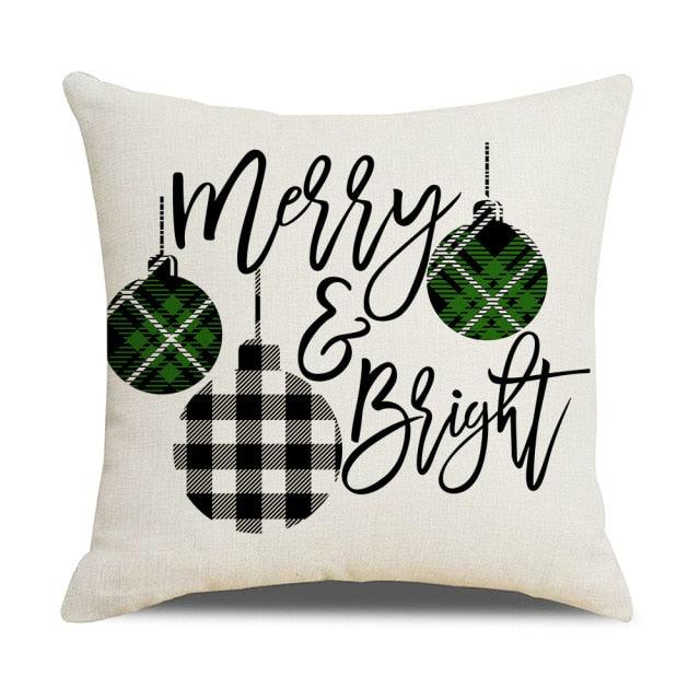 Christmas Pillow Covers Xmas Decorative Christmas Pillow Covers Christmas Decor Pillow Cases Retro Beautiful Cushion Cover Throw Pillowcase Winter Holiday Cushion Case For Home Decor 45x45CM Stevvex