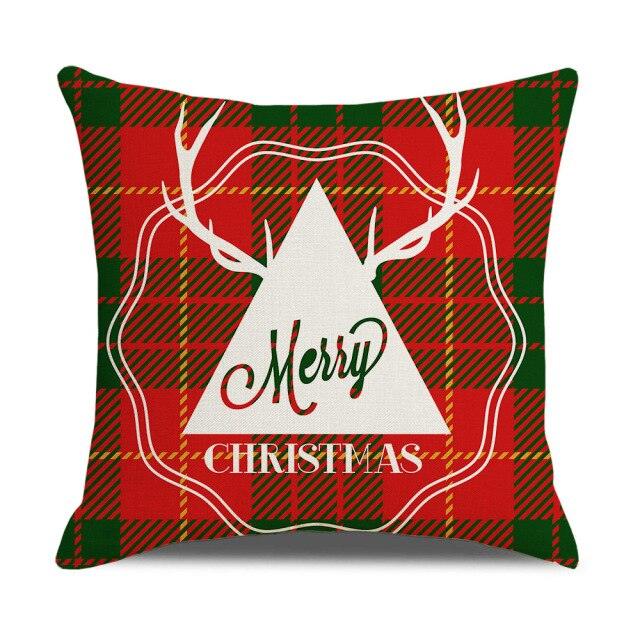 Christmas Pillow Covers Xmas Decorative Christmas Pillow Covers Christmas Decor Pillow Cases Retro Beautiful Cushion Cover Throw Pillowcase Winter Holiday Cushion Case For Home Decor 45x45CM Stevvex