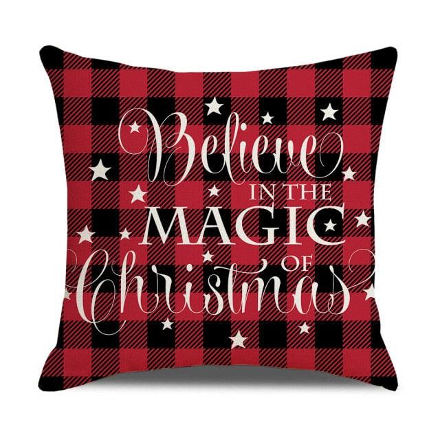 Christmas Pillow Covers Xmas Decorative Christmas Pillow Covers Christmas Decor Pillow Cases Retro Beautiful Cushion Cover Throw Pillowcase Winter Holiday Cushion Case For Home Decor 45x45CM Stevvex