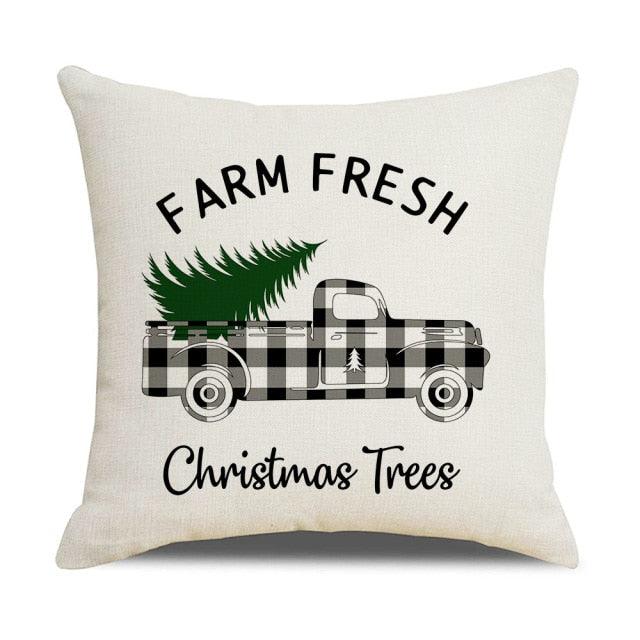 Christmas Pillow Covers Xmas Decorative Christmas Pillow Covers Christmas Decor Pillow Cases Retro Beautiful Cushion Cover Throw Pillowcase Winter Holiday Cushion Case For Home Decor 45x45CM Stevvex