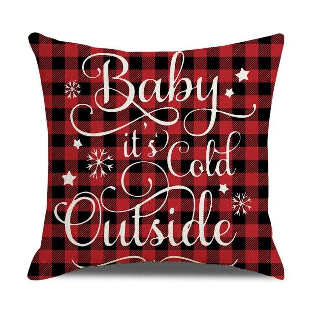 Christmas Pillow Covers Xmas Decorative Christmas Pillow Covers Christmas Decor Pillow Cases Retro Beautiful Cushion Cover Throw Pillowcase Winter Holiday Cushion Case For Home Decor 45x45CM Stevvex
