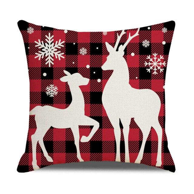 Christmas Pillow Covers Xmas Decorative Christmas Pillow Covers Christmas Decor Pillow Cases Retro Beautiful Cushion Cover Throw Pillowcase Winter Holiday Cushion Case For Home Decor 45x45CM Stevvex
