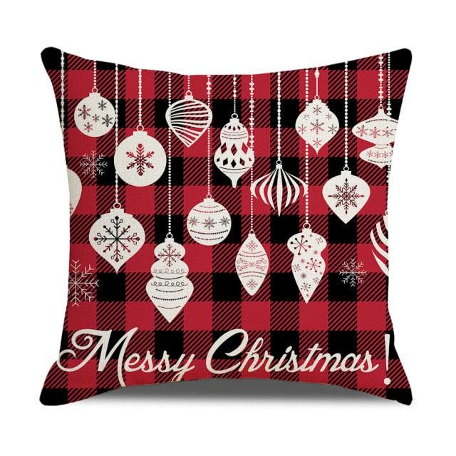 Christmas Pillow Covers Xmas Decorative Christmas Pillow Covers Christmas Decor Pillow Cases Retro Beautiful Cushion Cover Throw Pillowcase Winter Holiday Cushion Case For Home Decor 45x45CM Stevvex
