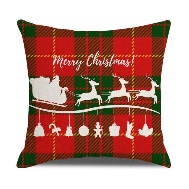 Christmas Pillow Covers Xmas Decorative Christmas Pillow Covers Christmas Decor Pillow Cases Retro Beautiful Cushion Cover Throw Pillowcase Winter Holiday Cushion Case For Home Decor 45x45CM Stevvex