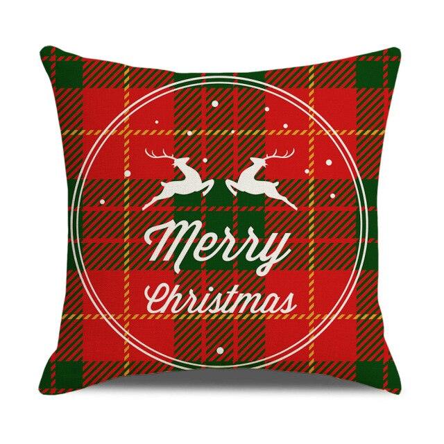Christmas Pillow Covers Xmas Decorative Christmas Pillow Covers Christmas Decor Pillow Cases Retro Beautiful Cushion Cover Throw Pillowcase Winter Holiday Cushion Case For Home Decor 45x45CM Stevvex