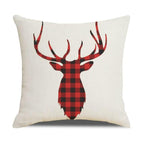 Christmas Pillow Covers Xmas Decorative Christmas Pillow Covers Christmas Decor Pillow Cases Retro Beautiful Cushion Cover Throw Pillowcase Winter Holiday Cushion Case For Home Decor 45x45CM Stevvex