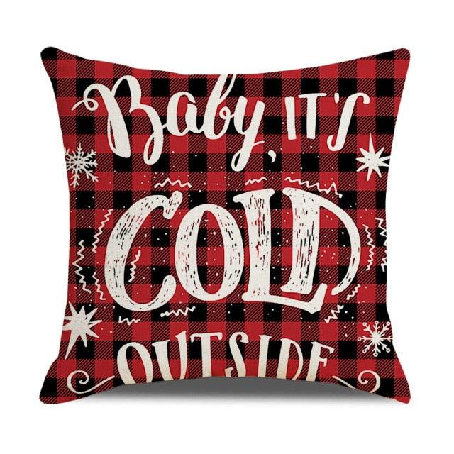 Christmas Pillow Covers Xmas Decorative Christmas Pillow Covers Christmas Decor Pillow Cases Retro Beautiful Cushion Cover Throw Pillowcase Winter Holiday Cushion Case For Home Decor 45x45CM Stevvex