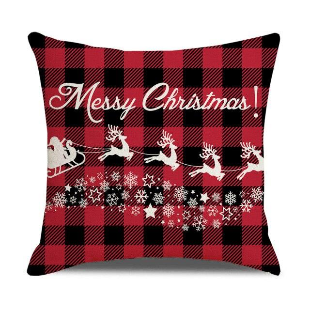Christmas Pillow Covers Xmas Decorative Christmas Pillow Covers Christmas Decor Pillow Cases Retro Beautiful Cushion Cover Throw Pillowcase Winter Holiday Cushion Case For Home Decor 45x45CM Stevvex
