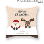 Christmas Pillowcase Santa Cluas Pillow Covers Xmas Holiday Couch Pillows Rustic Christmas Decorations Winter Pillowcase For Home Living Room Xmas Ornaments Navidad Gifts