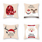 Christmas Pillowcase Santa Cluas Pillow Covers Xmas Holiday Couch Pillows Rustic Christmas Decorations Winter Pillowcase For Home Living Room Xmas Ornaments Navidad Gifts