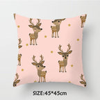 Christmas Pillowcase Tree Santa Claus Cushion Cover Christmas Pillow Case Decorative Santa Claus Xmas Throw Pillowcase Cotton Linen Square Cushion Pillow Covers