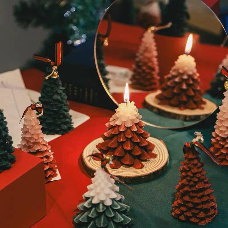 Christmas Pine Cones Candles Pine Cone Candles For Christmas Tree Shape Candle Scented Christmas Candle Christmas Decoration Candle Elk Christmas Tree Scented Candle Home Creative Gifts Stevvex