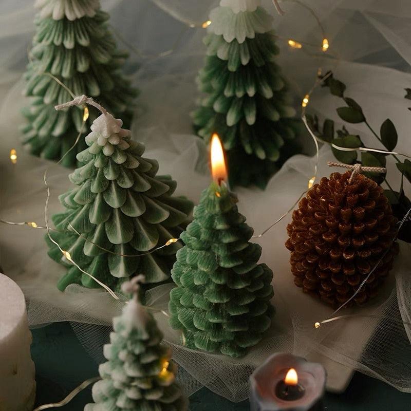 Christmas Pine Cones Candles Pine Cone Candles For Christmas Tree Shape Candle Scented Christmas Candle Christmas Decoration Candle Elk Christmas Tree Scented Candle Home Creative Gifts Stevvex