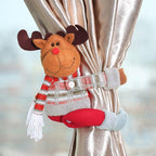 Christmas Plaid Curtain Buckle Santa Snowman Curtain Tiebacks Tie Rope Christmas Decor Curtain Buckle Bandage Curtain Tieback Santa Curtain Buckle Tieback Curtain Holder Fastener Doll Wine Bottle Topper For Home Window Decorations Christmas Ornaments Stevvex