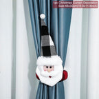 Christmas Plaid Curtain Buckle Santa Snowman Curtain Tiebacks Tie Rope Christmas Decor Curtain Buckle Bandage Curtain Tieback Santa Curtain Buckle Tieback Curtain Holder Fastener Doll Wine Bottle Topper For Home Window Decorations Christmas Ornaments Stevvex