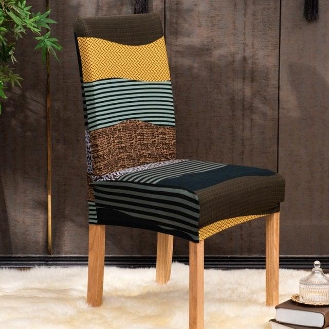 Christmas Printing Dining Chair Covers Modern Removable Anti-dirty Kitchen Seat Case Stretch Chair Slipcovers for Home Banquet Dining Room Chair Protector Seat Protector Slipcovers Stretch Removable Washable Printed Dining Chair Seat Covers for Kitchen Stevvex