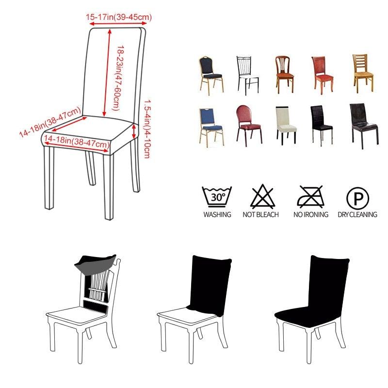 Christmas Printing Dining Chair Covers Modern Removable Anti-dirty Kitchen Seat Case Stretch Chair Slipcovers for Home Banquet Dining Room Chair Protector Seat Protector Slipcovers Stretch Removable Washable Printed Dining Chair Seat Covers for Kitchen Stevvex