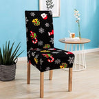 Christmas Printing Dining Chair Covers Modern Removable Anti-dirty Kitchen Seat Case Stretch Chair Slipcovers for Home Banquet Dining Room Chair Protector Seat Protector Slipcovers Stretch Removable Washable Printed Dining Chair Seat Covers for Kitchen Stevvex