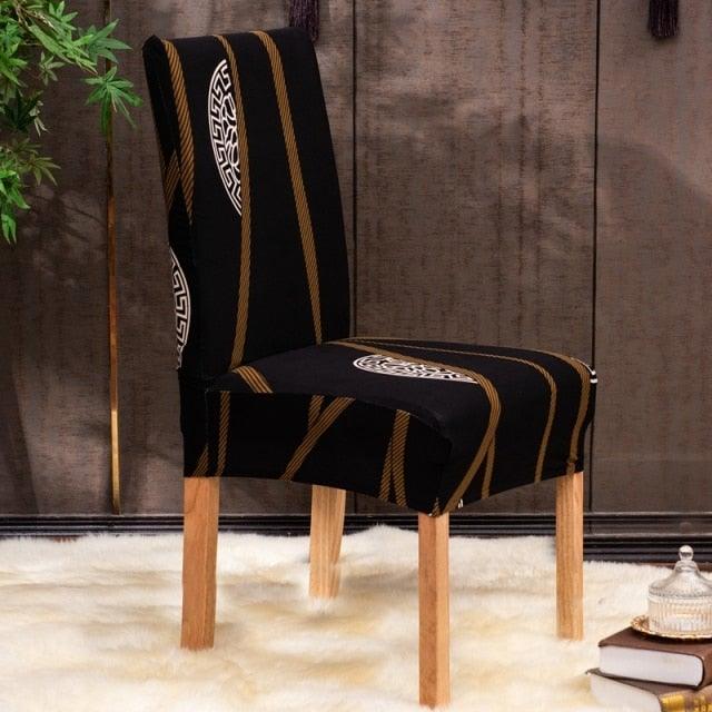 Christmas Printing Dining Chair Covers Modern Removable Anti-dirty Kitchen Seat Case Stretch Chair Slipcovers for Home Banquet Dining Room Chair Protector Seat Protector Slipcovers Stretch Removable Washable Printed Dining Chair Seat Covers for Kitchen Stevvex