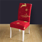 Christmas Printing Dining Chair Covers Modern Removable Anti-dirty Kitchen Seat Case Stretch Chair Slipcovers for Home Banquet Dining Room Chair Protector Seat Protector Slipcovers Stretch Removable Washable Printed Dining Chair Seat Covers for Kitchen Stevvex