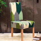 Christmas Printing Dining Chair Covers Modern Removable Anti-dirty Kitchen Seat Case Stretch Chair Slipcovers for Home Banquet Dining Room Chair Protector Seat Protector Slipcovers Stretch Removable Washable Printed Dining Chair Seat Covers for Kitchen Stevvex