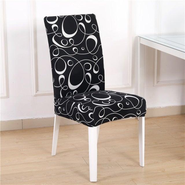 Christmas Printing Dining Chair Covers Modern Removable Anti-dirty Kitchen Seat Case Stretch Chair Slipcovers for Home Banquet Dining Room Chair Protector Seat Protector Slipcovers Stretch Removable Washable Printed Dining Chair Seat Covers for Kitchen Stevvex