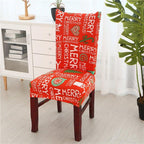 Christmas Printing Dining Chair Covers Modern Removable Anti-dirty Kitchen Seat Case Stretch Chair Slipcovers for Home Banquet Dining Room Chair Protector Seat Protector Slipcovers Stretch Removable Washable Printed Dining Chair Seat Covers for Kitchen Stevvex